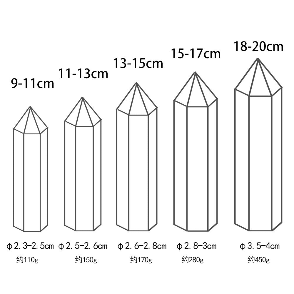Natural Clear Quartz Towers Healing Single Points 3.9"