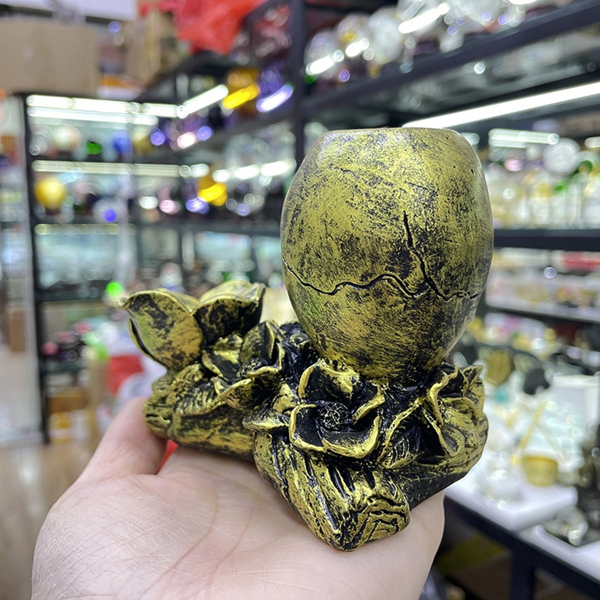 2 Sphere Resin Skull Sphere Holders