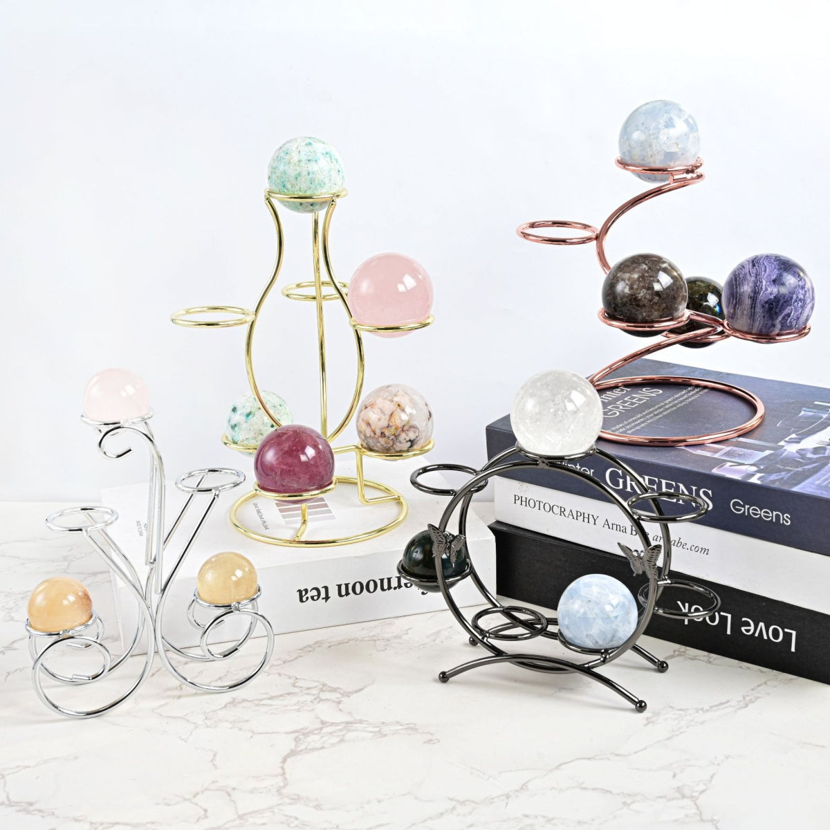 7 Sphere Holder Ball Stand Sphere Butterfly Round Base Holders