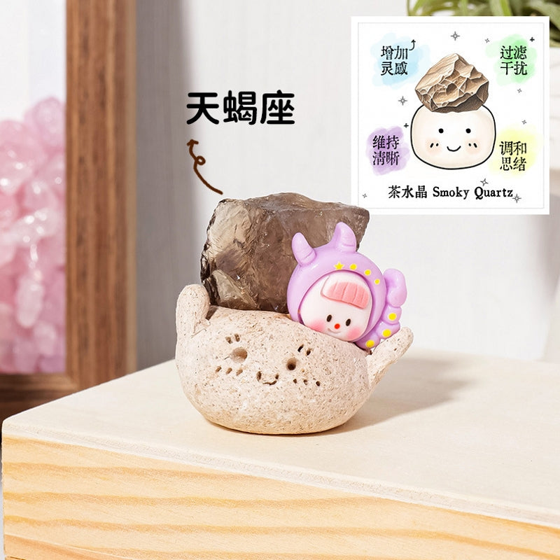 Adorable Natural Crystal The Twelve Constellations Sets for Home Decor
