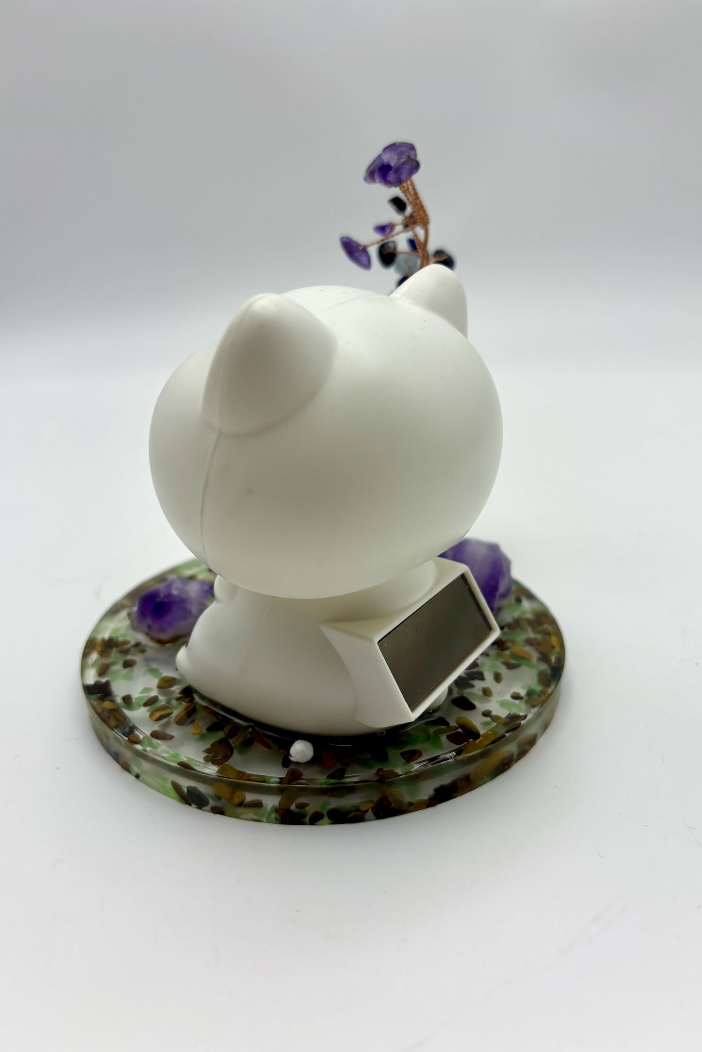 Adorable Nodding Cats Natural Crystal Chakras Trees