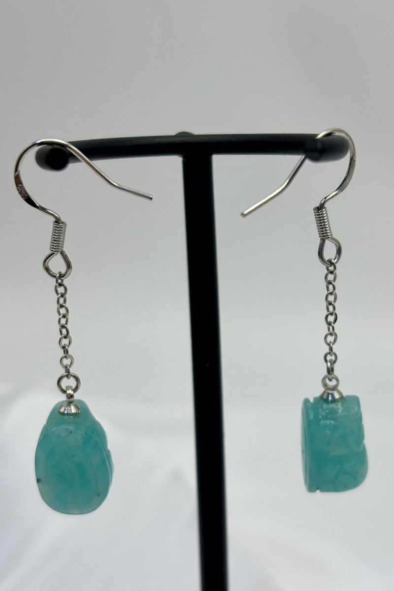 Amazonite Pixiu Earring S925