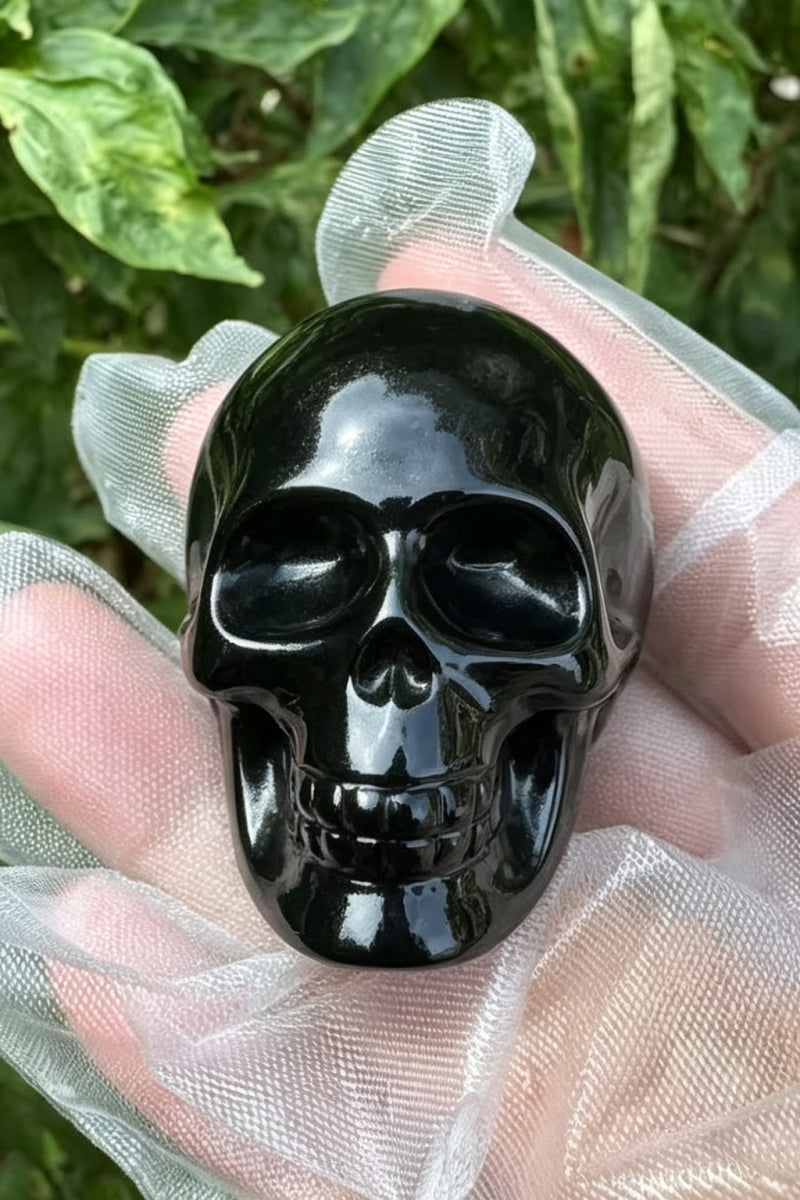 Blue Aventurine Black Obsidian Labradorite Crystal Skulls Carvings 1.97"