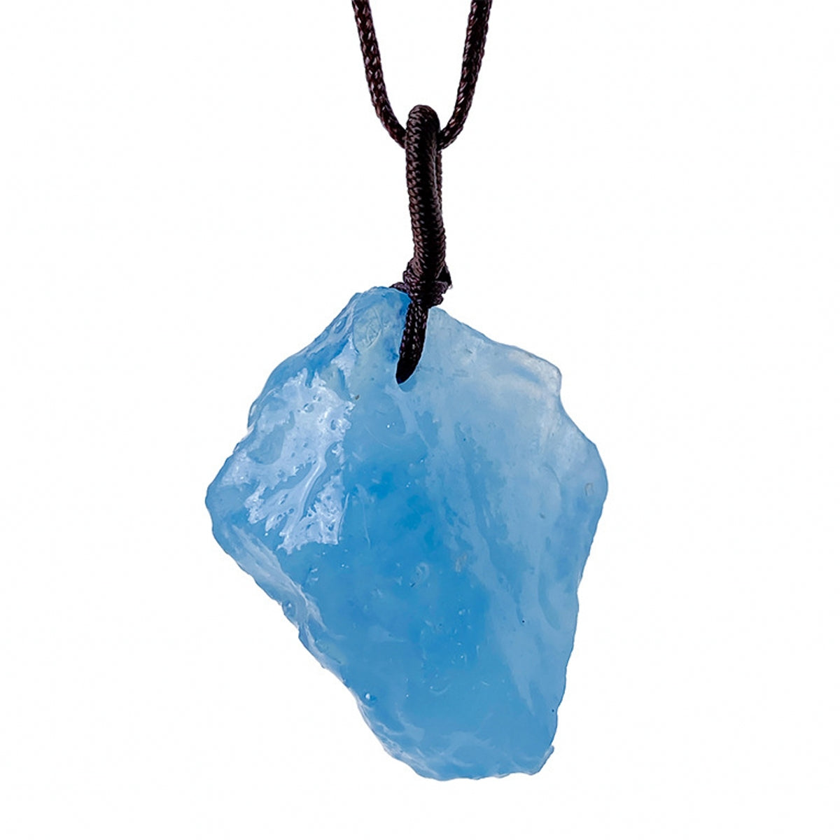 Brazilian Ice-Grade Aquamarine Crystal Rough Stone Pendant
