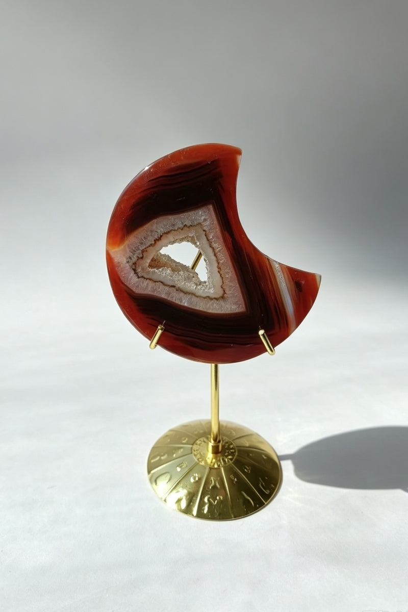 Carnelian Moon with Free Holders