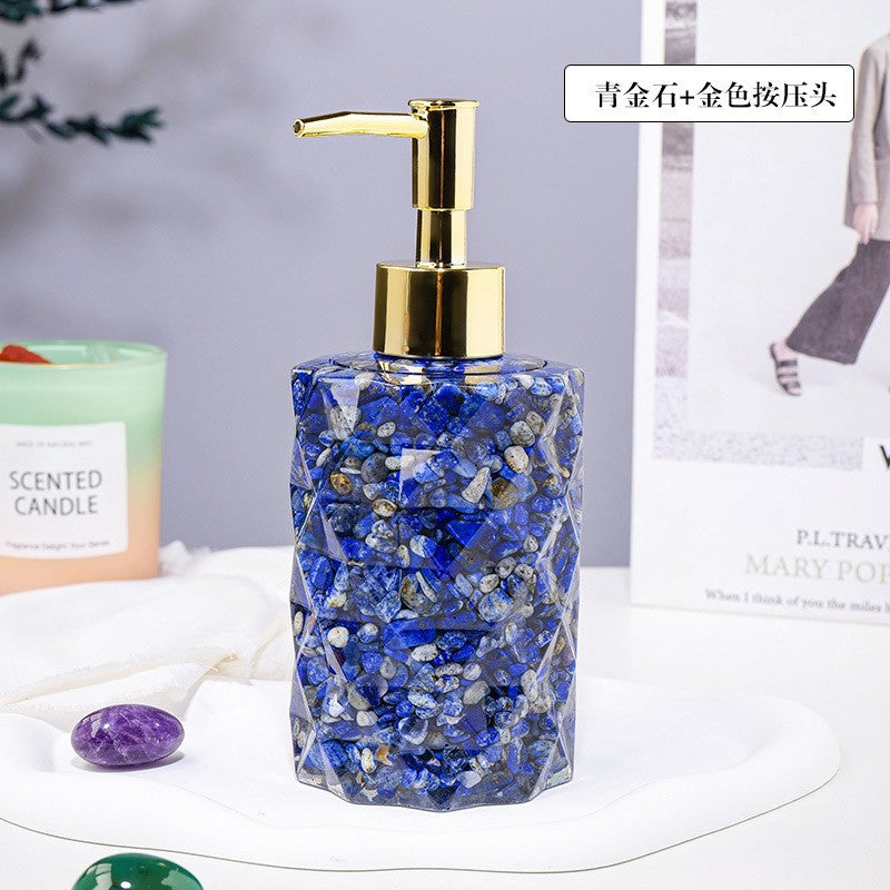 Crystal Pebble Press-Style Creative Hand Soap Dispenser for Home Decor