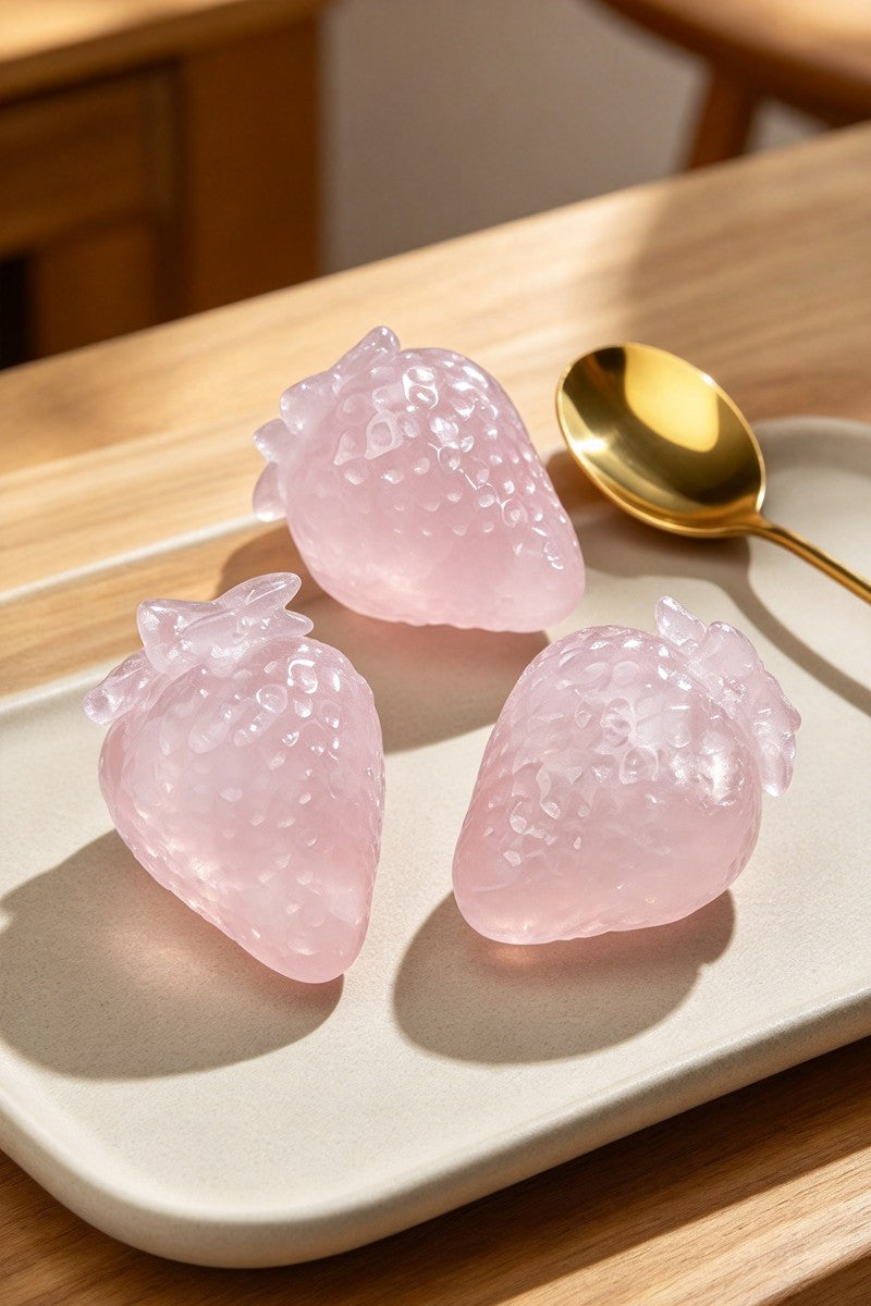Crystal Strawberry Quartz Carvings 1.97"