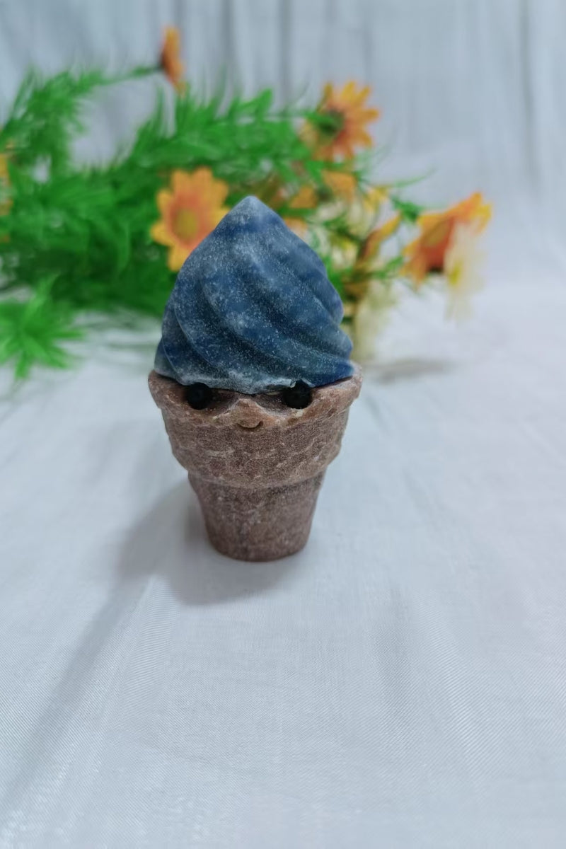 Cute Crystal Ice Cream Mixed Material Carving
