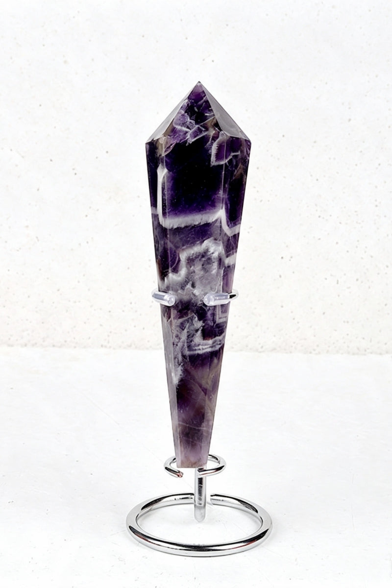 Dream Amethyst Moss Agate Amazonite Wands with Free Holders