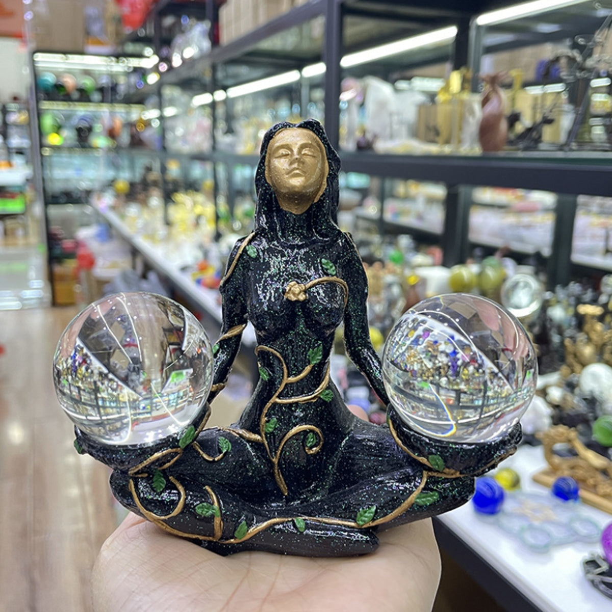 Forest Guardian Goddess Mother Earth Sphere Holders