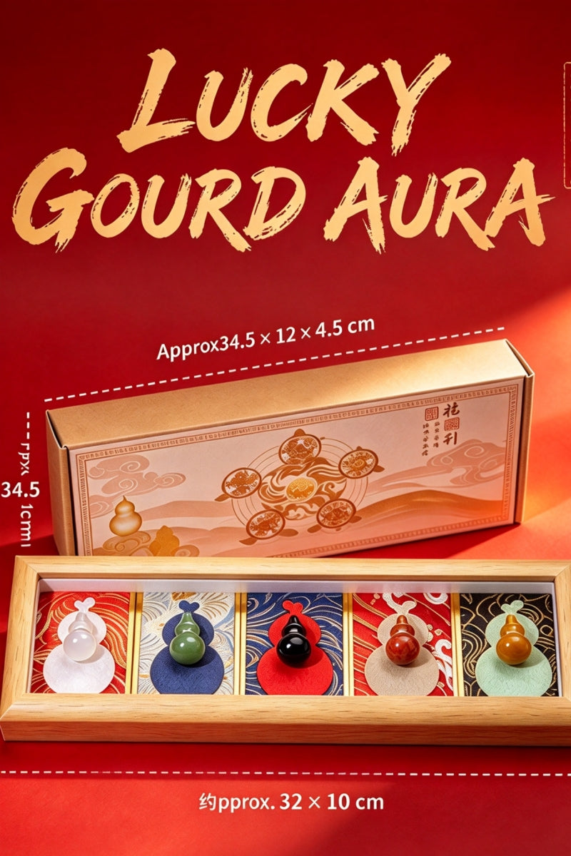 Fulu Chinese-Style Crystal Gourd Photo Frame Ornament 12.6"