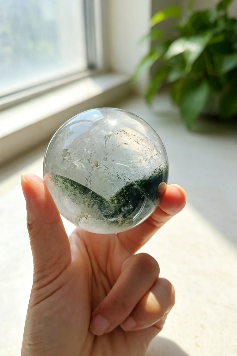 Garden Quartz Sphere Natural Crystal Balls 2.49"