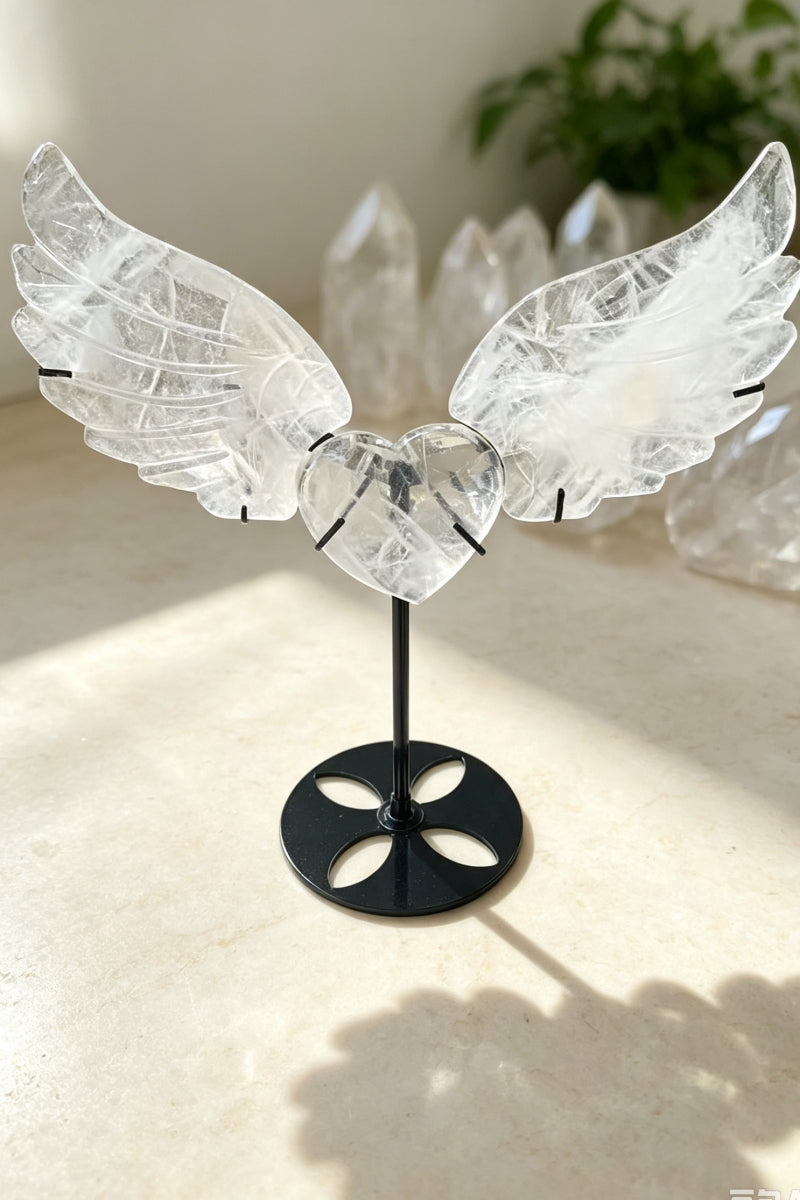 Gorgeous Chicken Blood Heart Angel Wings with Free Holder