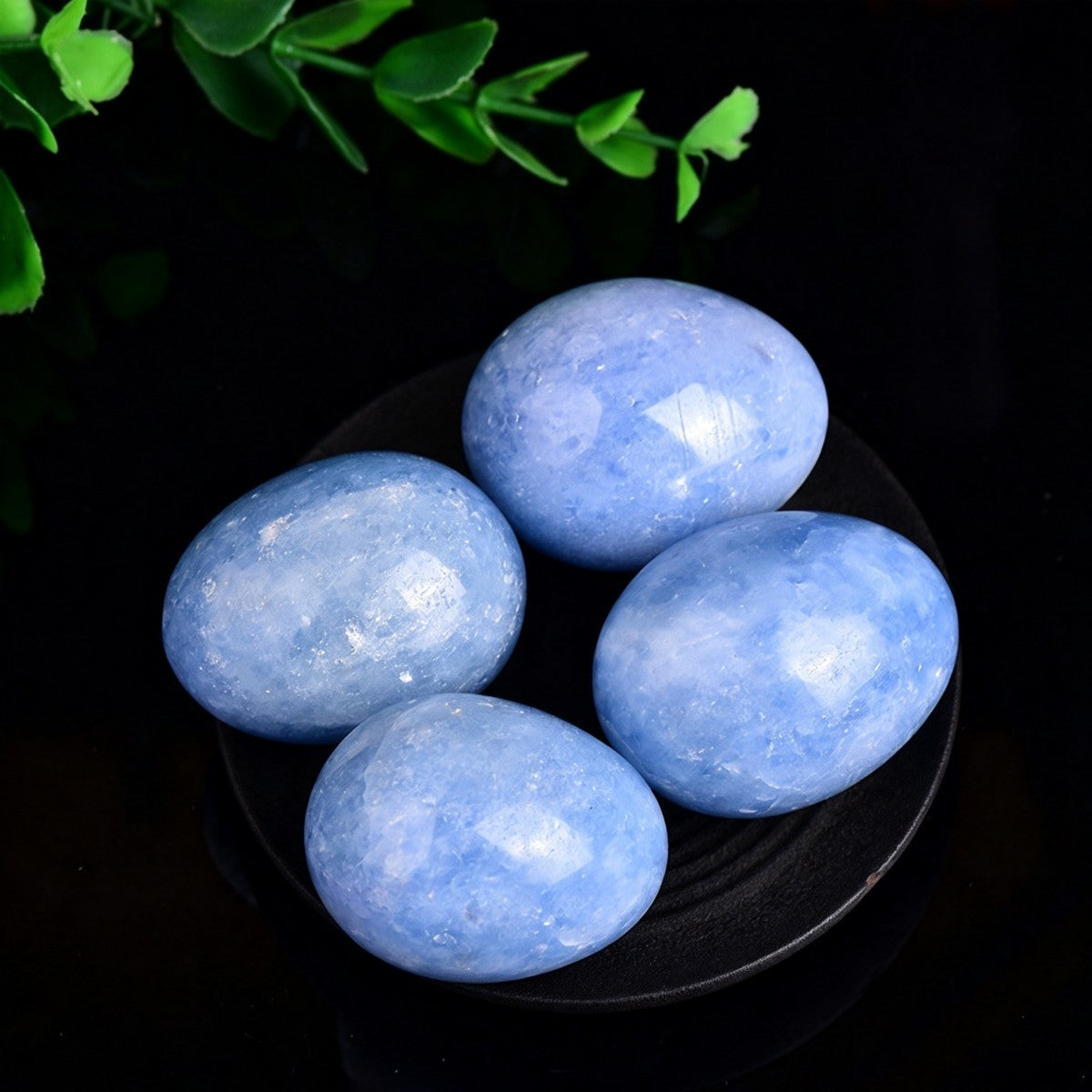 Kyanite Egg Palm Stone 1.58"