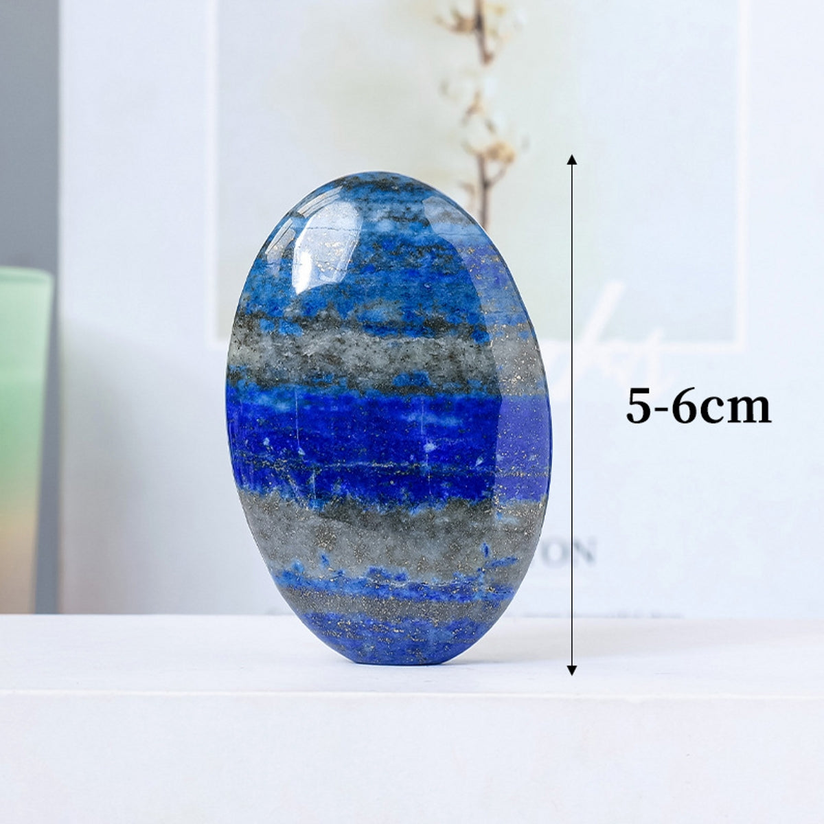 Lapis Lazuli Palm Stones Natural Crystal Tumbles 1.97"