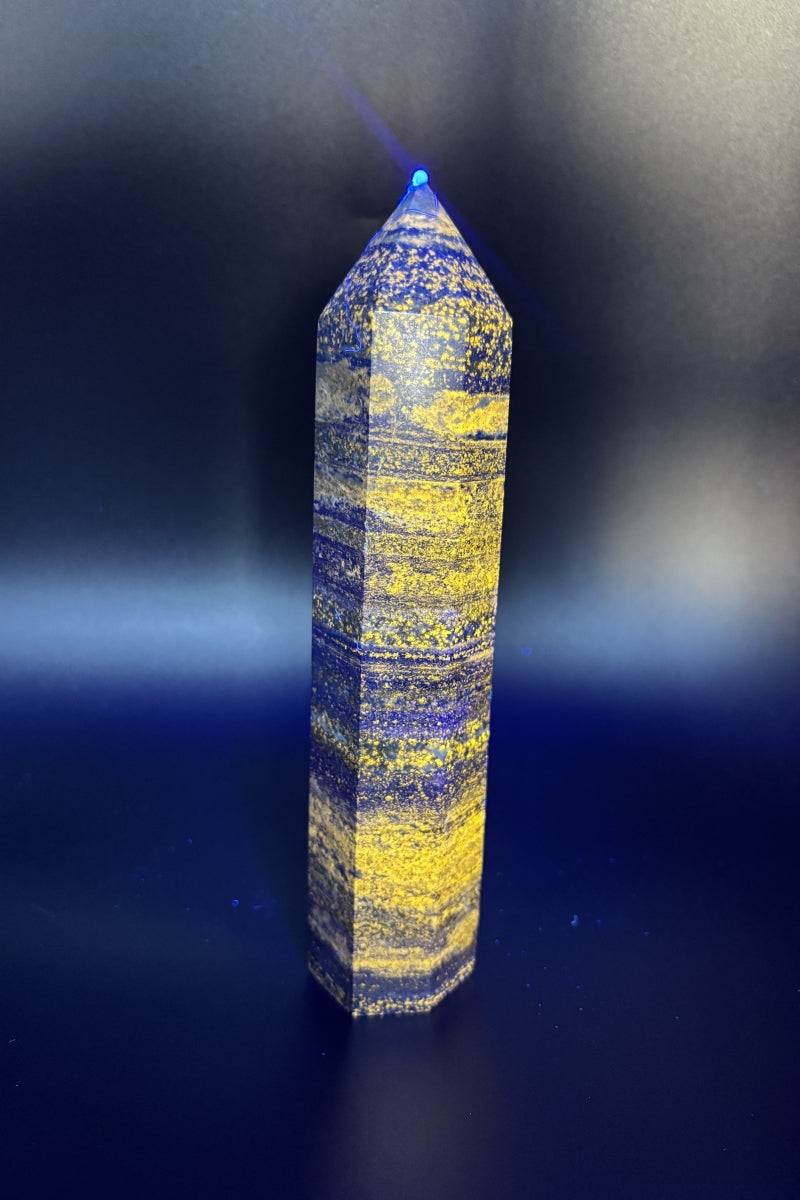 Lapis Lazuli Towers Natural Crystal Points 7.48" Tall