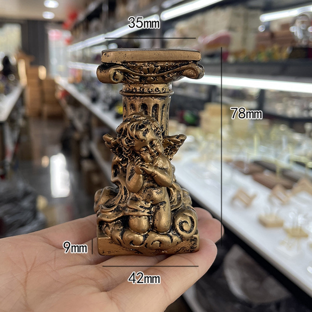 Little Angel Boy Resin Craft Stand Sphere Holders
