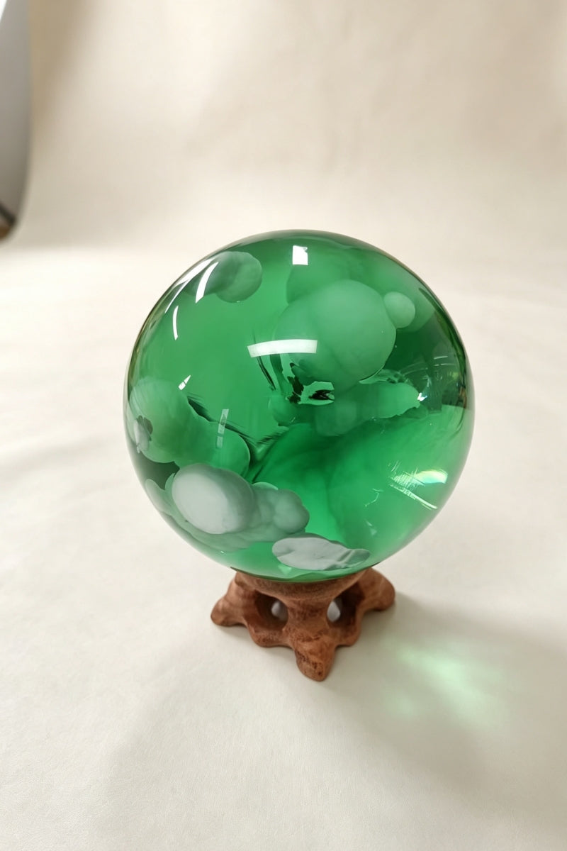 Man Made Larimar Spheres Crystal Balls 2.8"