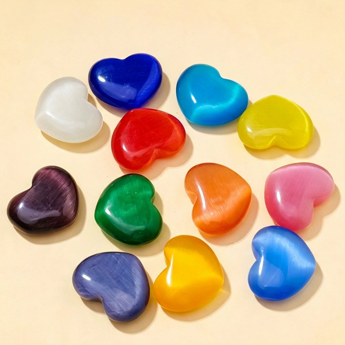 Cat's Eye Hearts Palm Stone 100g
