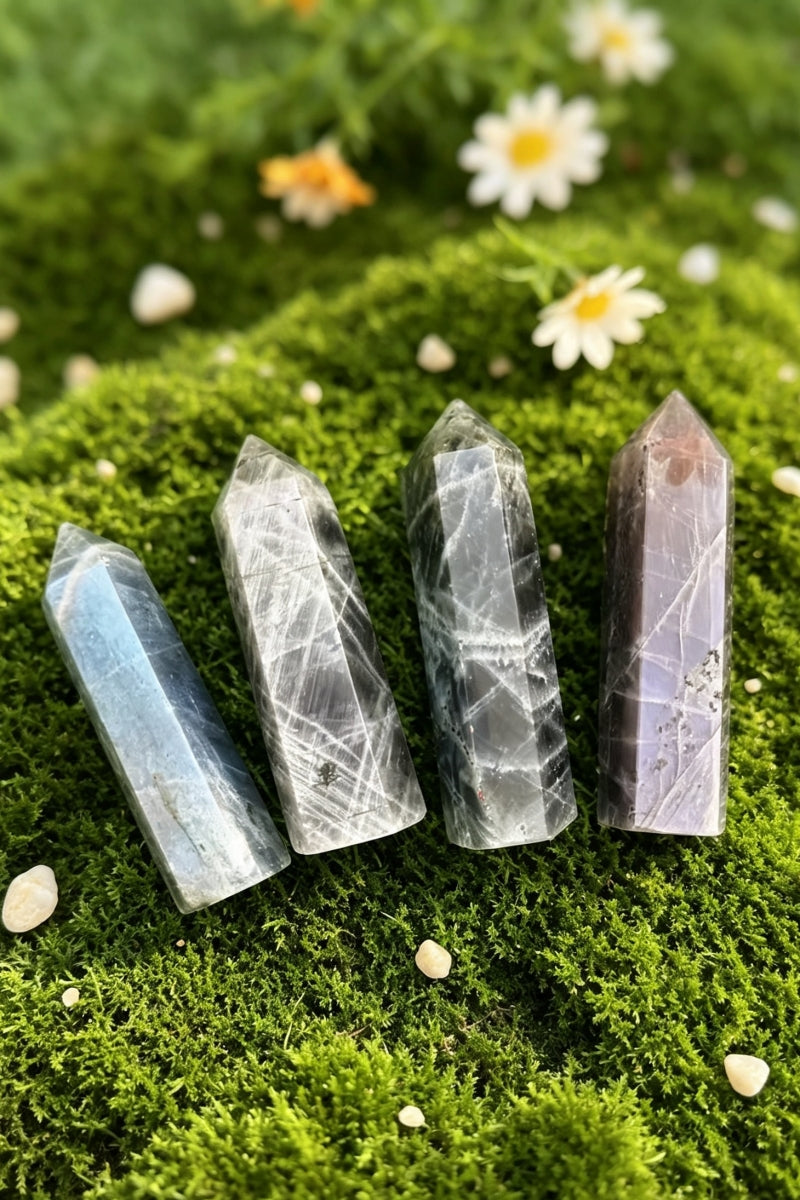 Natural Flash Labradorite Crystal Tower 3.02”