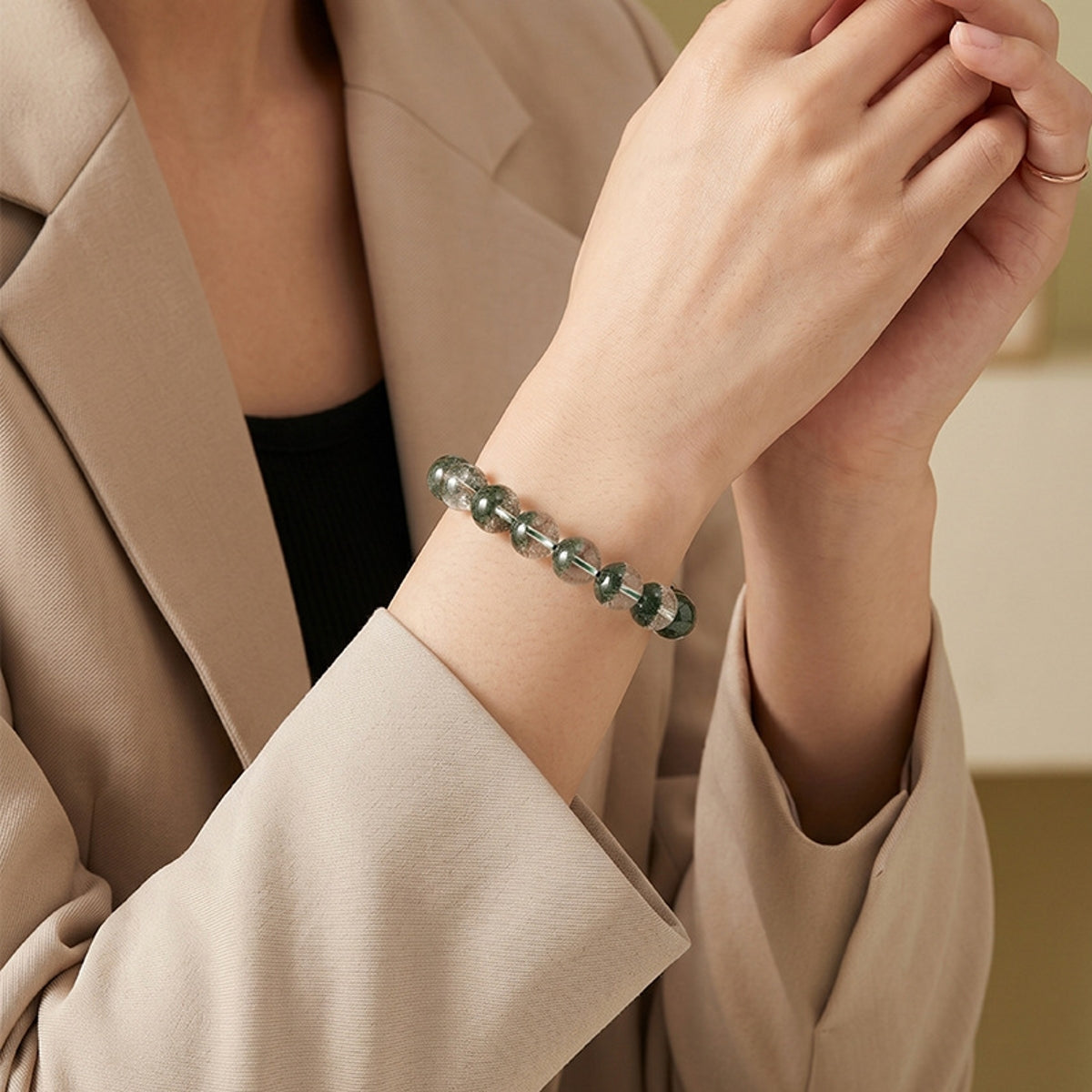 Natural Grarden Quartz Treasure Bowl Bracelet