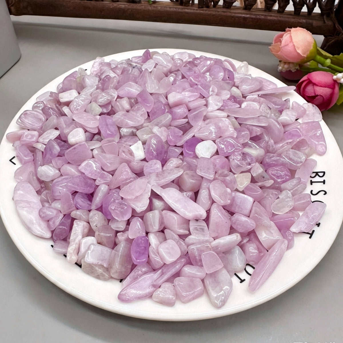 Natural Kunzite Chips Small Tumbles 100g