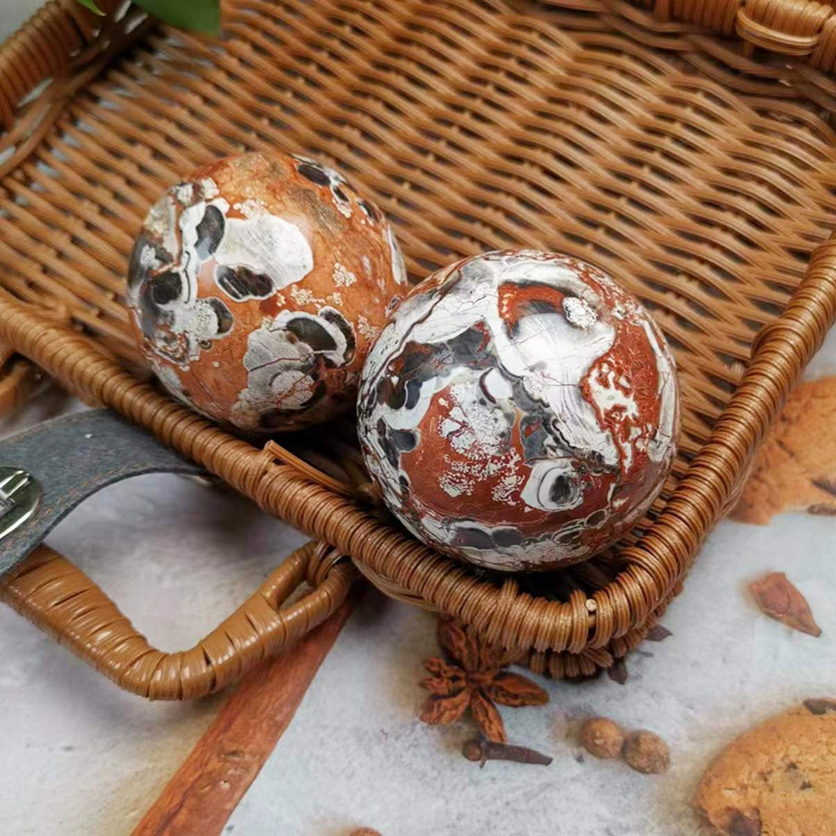 Natural Money Agate Sphere Crystal Balls 500g