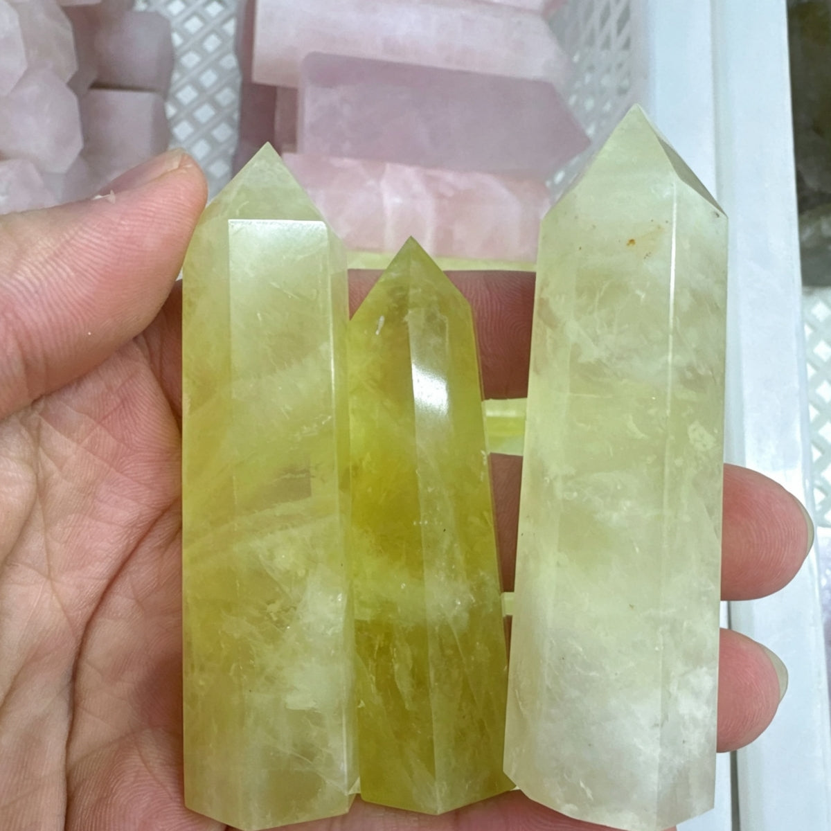 Natural Piccaso Red Strawberry Citrine Towers 500g