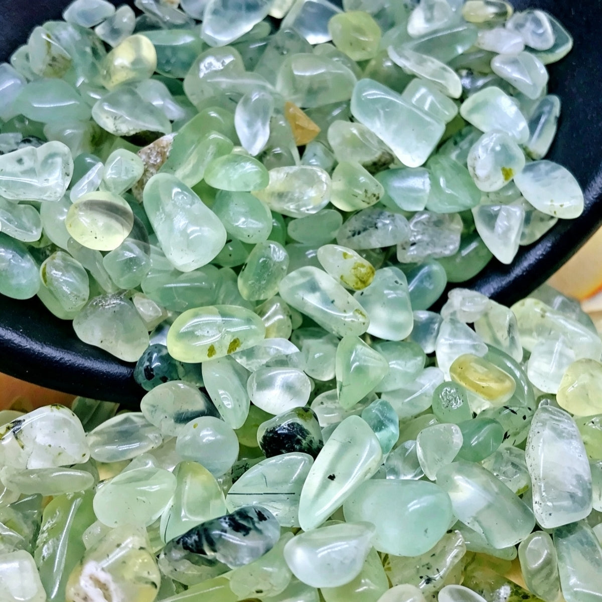 Natural Prehnite Chips Small Tumbles 100g
