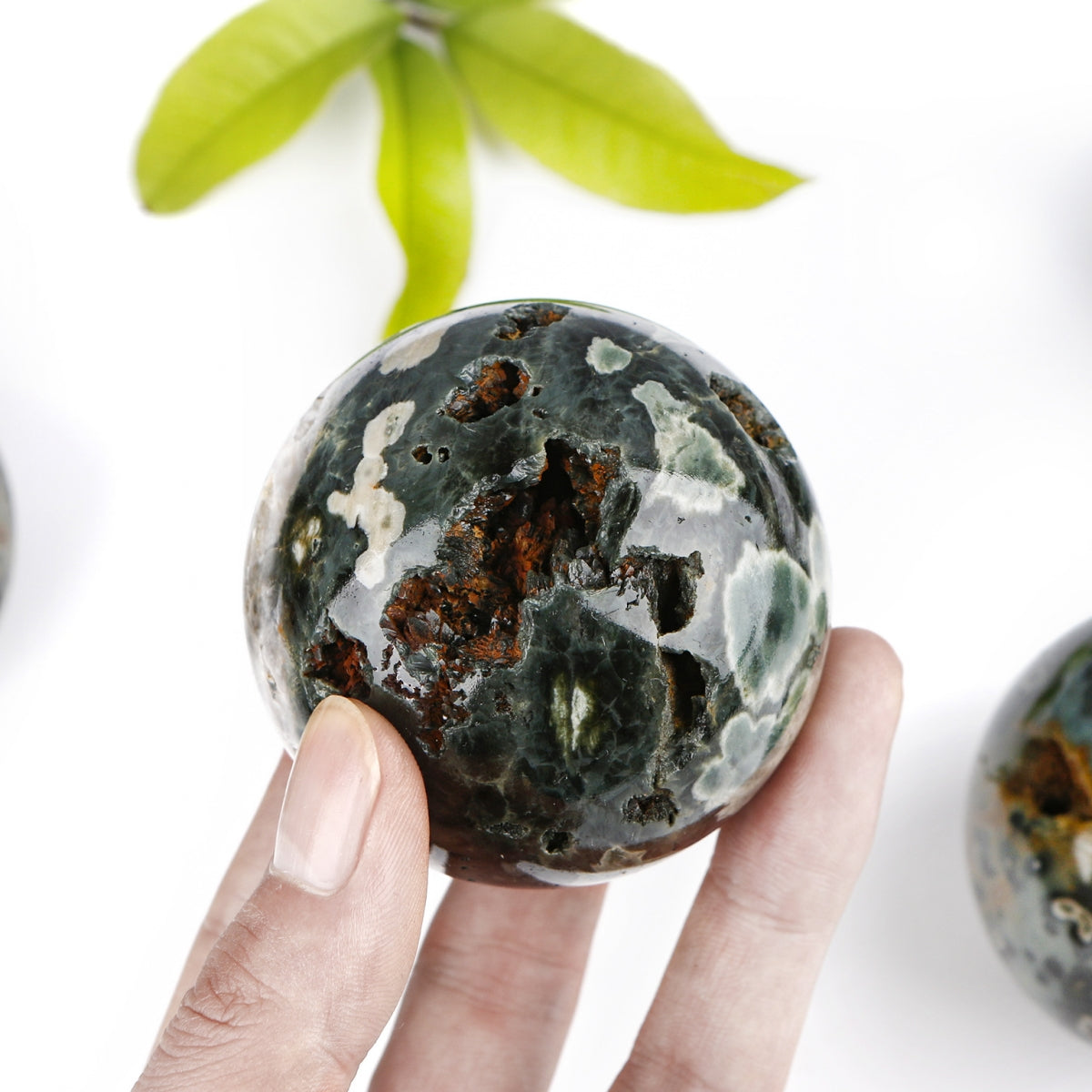 Natural Rain Forest Sphere Crystal Balls 2.36"