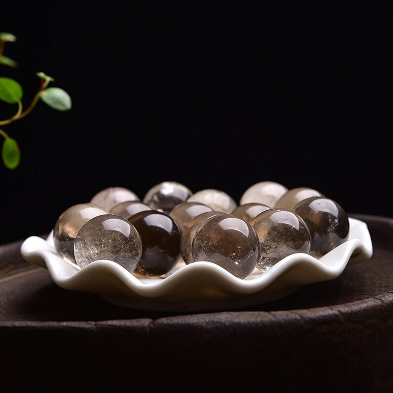 Natural Smokey Quartz Sphere Crystal Balls 1.57"