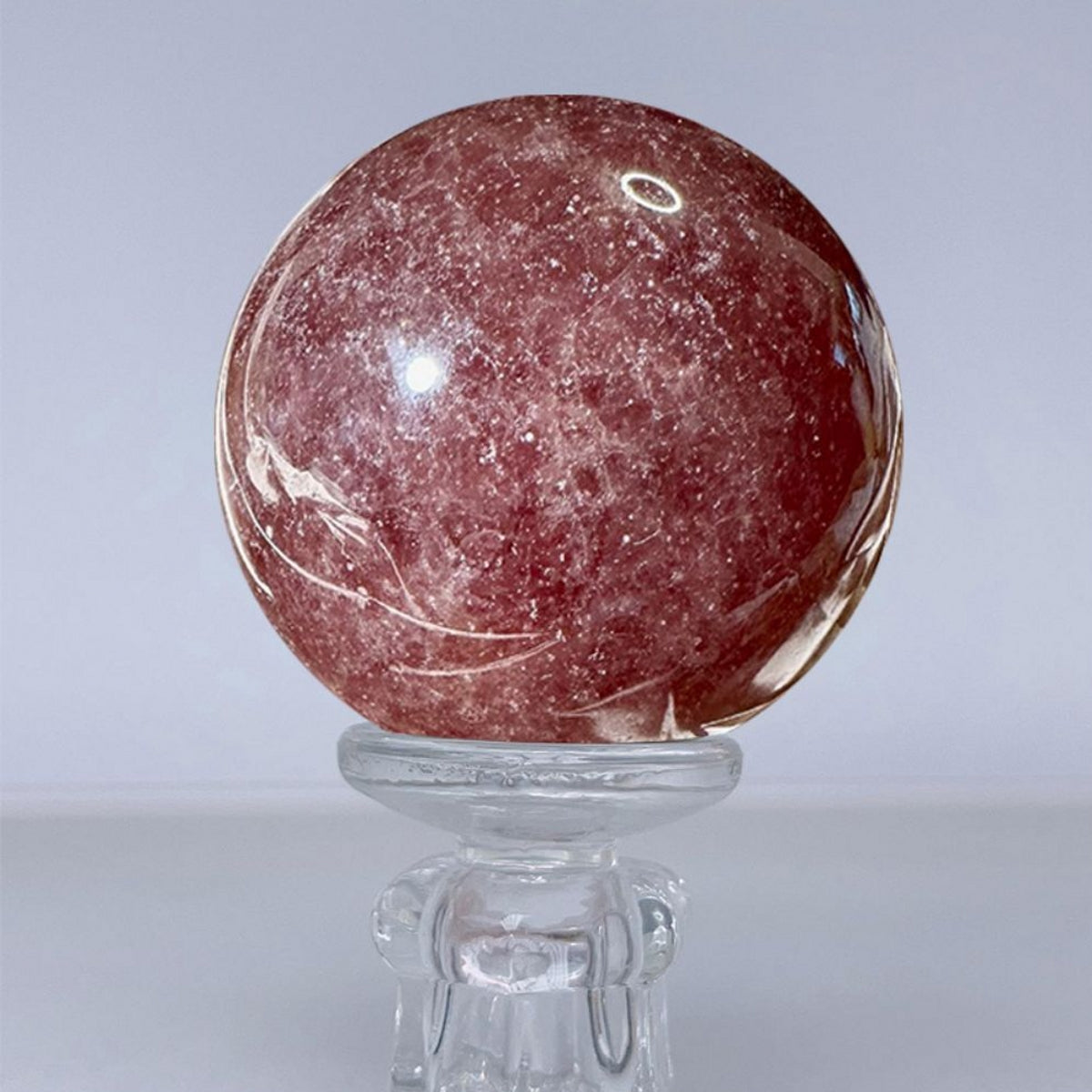 Red Strawberry Sphere Crystal Balls 1.97"