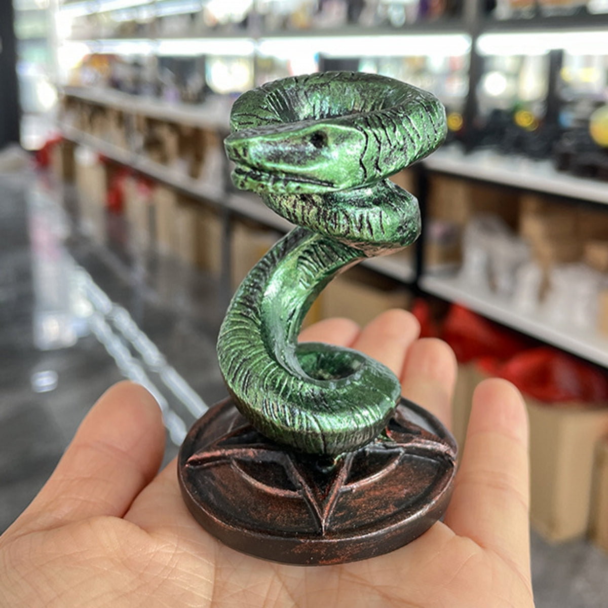 Resin Craft Snake Ornament Stand Sphere Holders