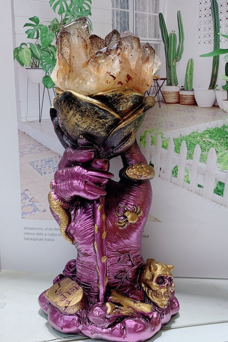 Rose Hand Sphere Holders Cluster Bases