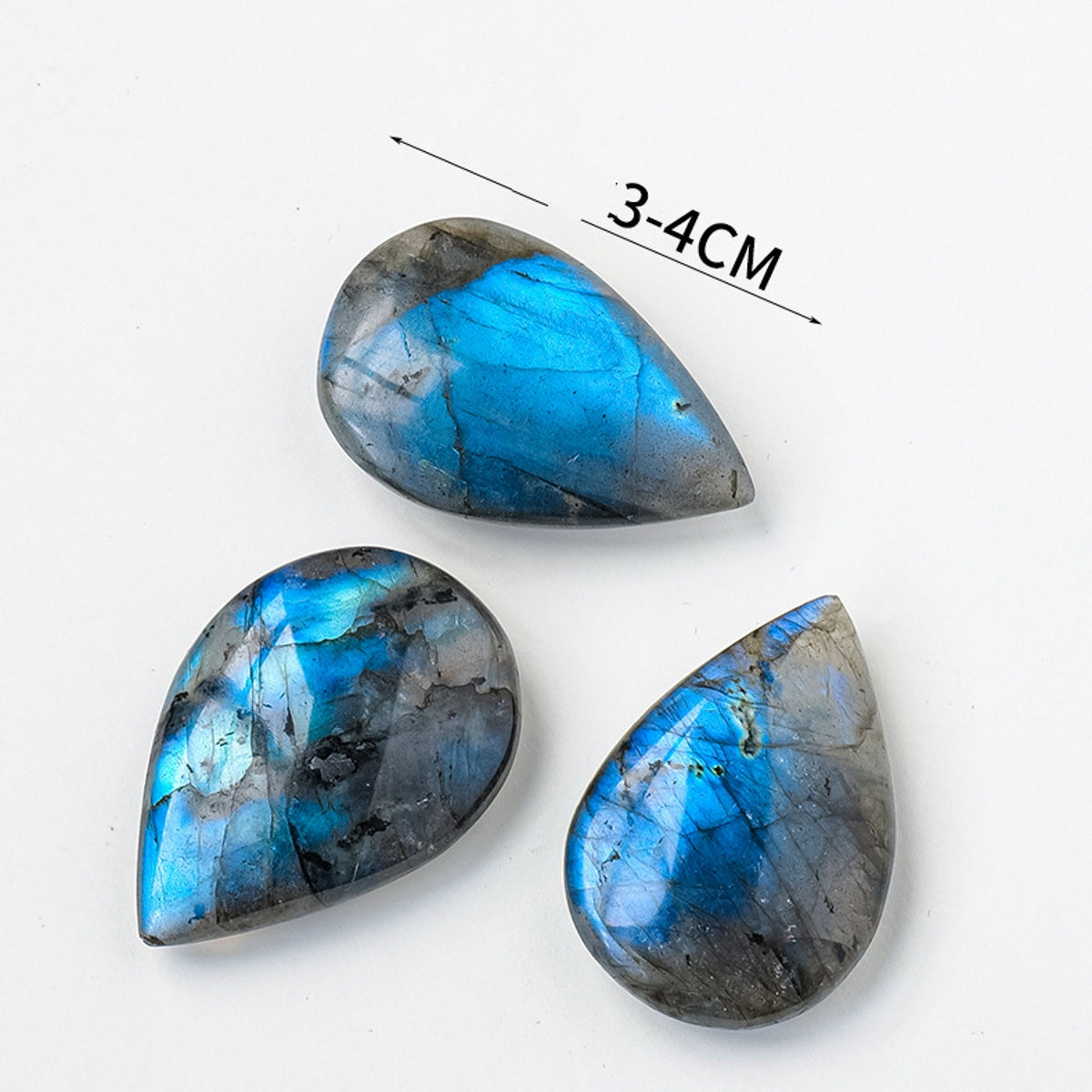 Shining Blue Flash Natural Labradorite Tear Drops