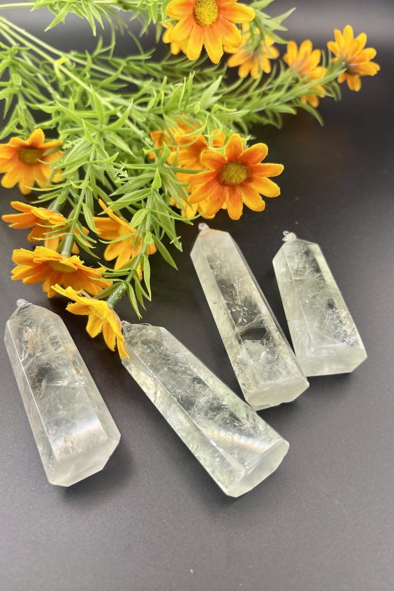 Small Green Quartz Towers 3.15" Tall