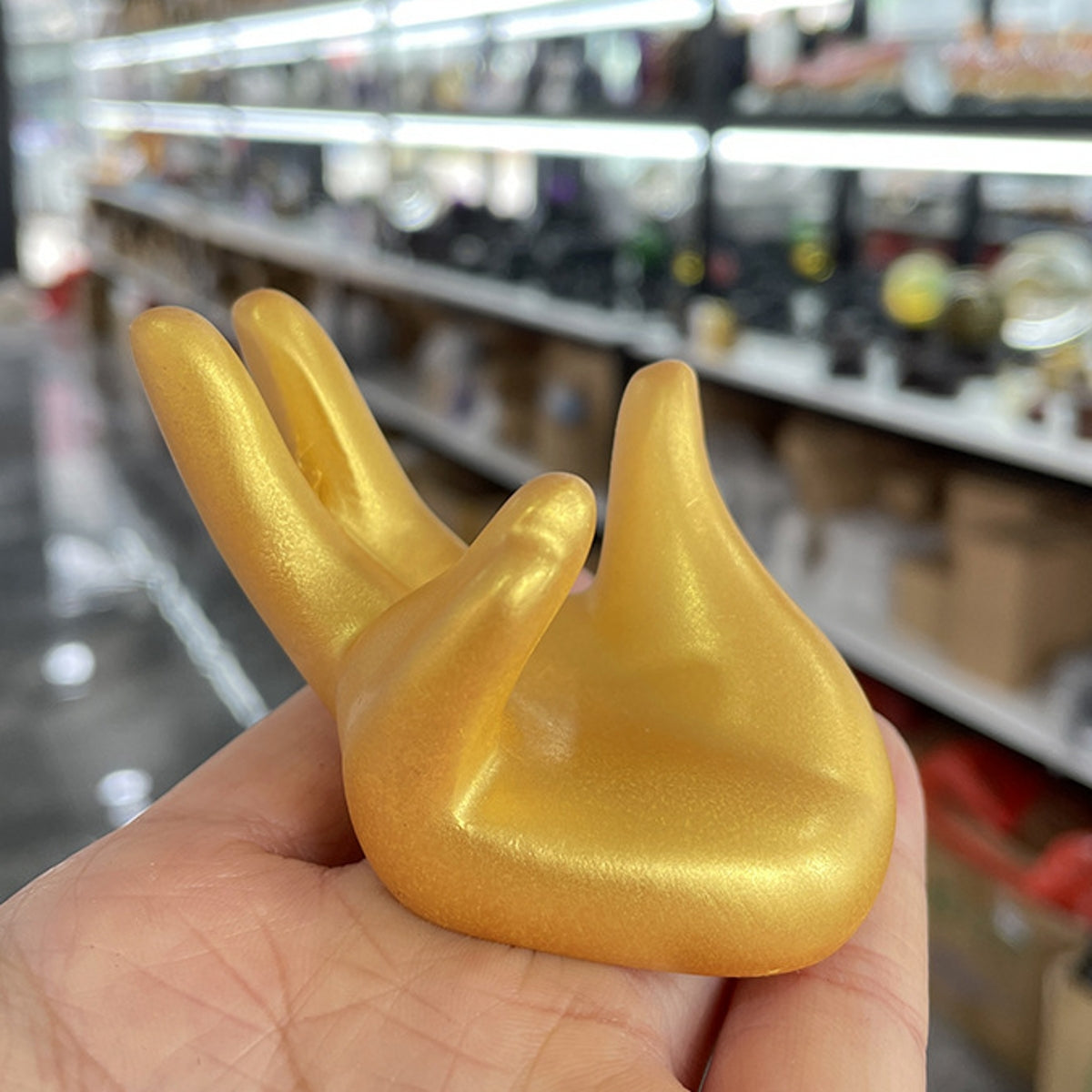 Small hand single-hand resin craft Stand Sphere Holders
