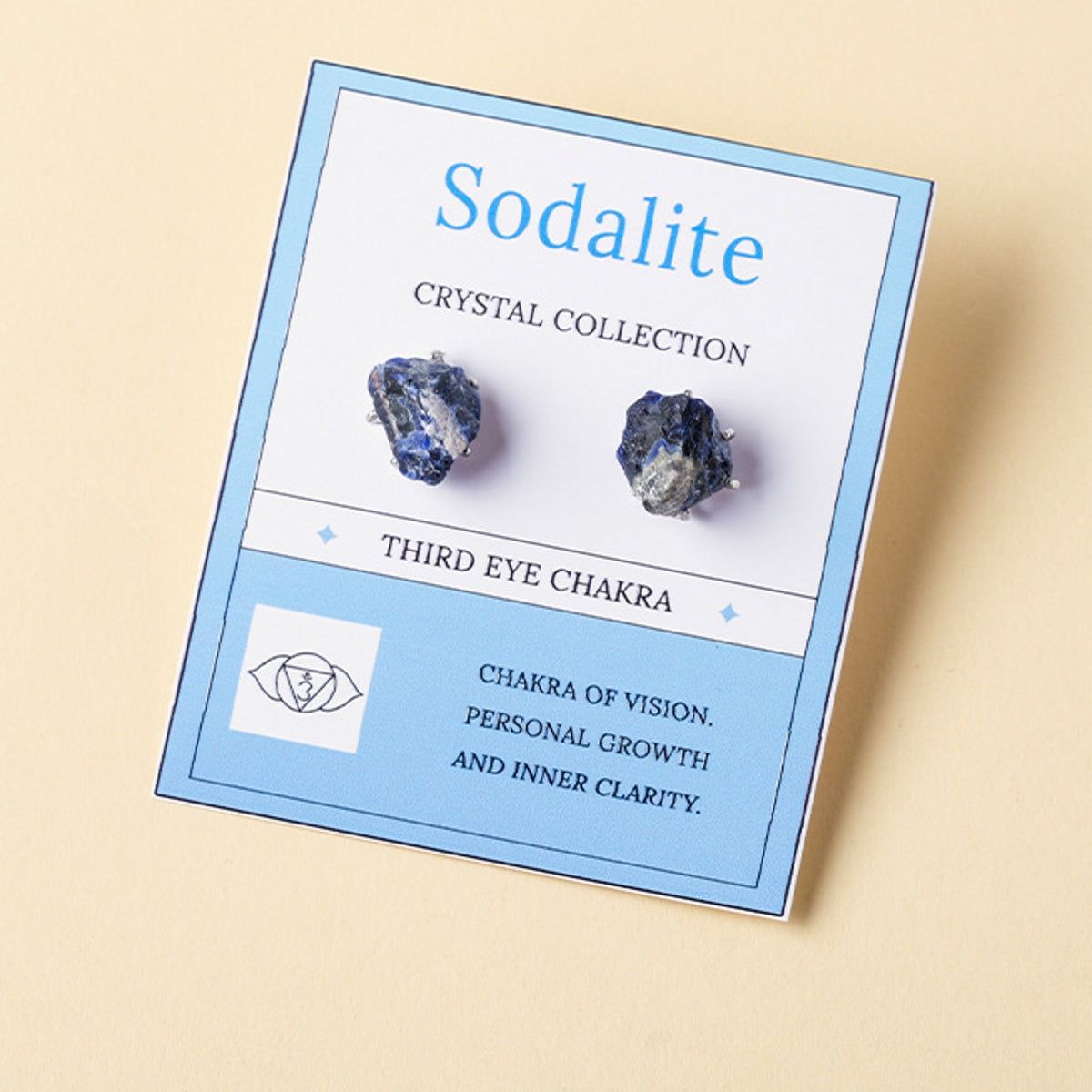 Sodalite Crystal Ball Earrings