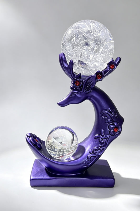 2 Sphere Deer Crystal Ball Stand Ornament Sphere Holders