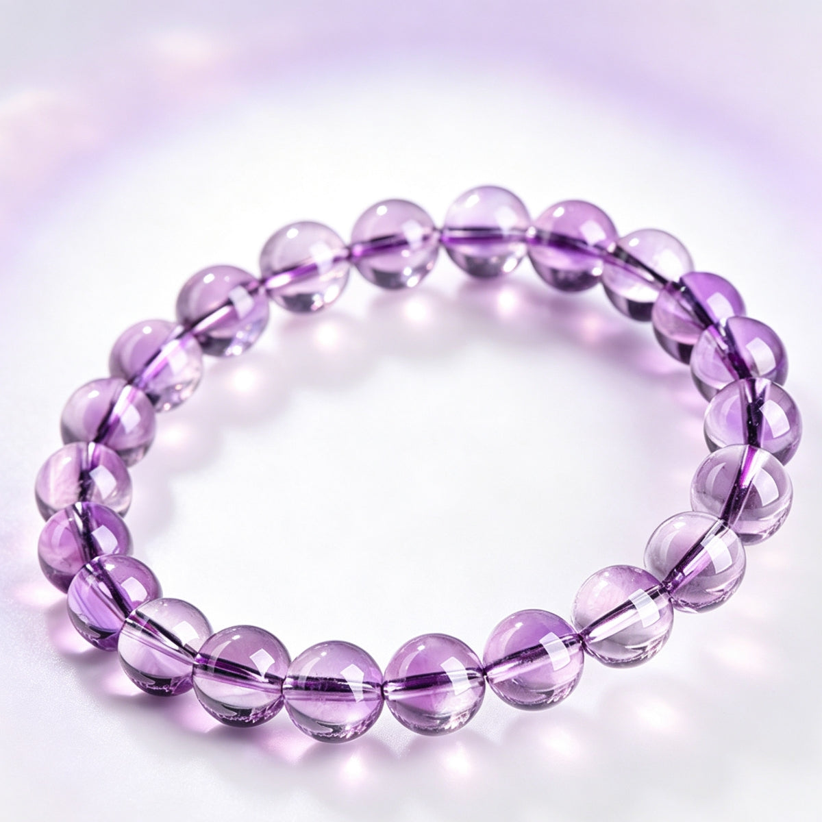 7A Natural Light Amethyst Bracelet