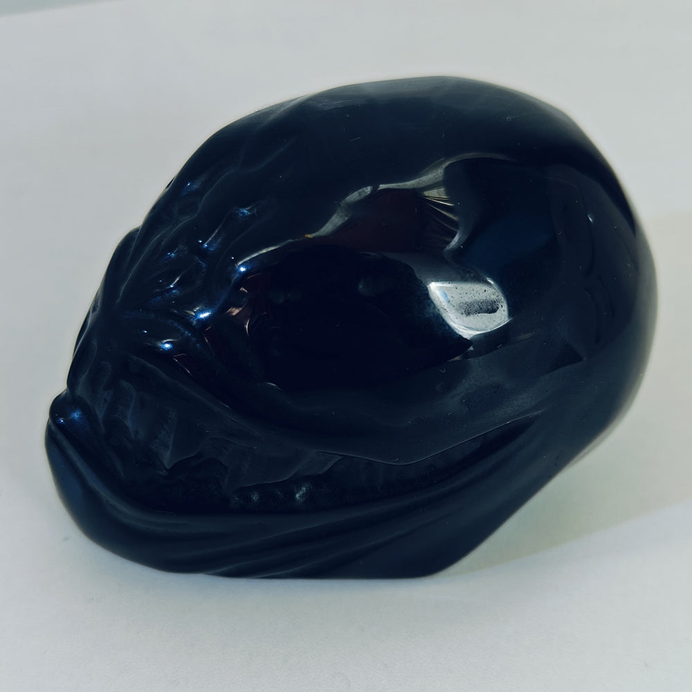 Black Obsidian Skull Crystal Carving