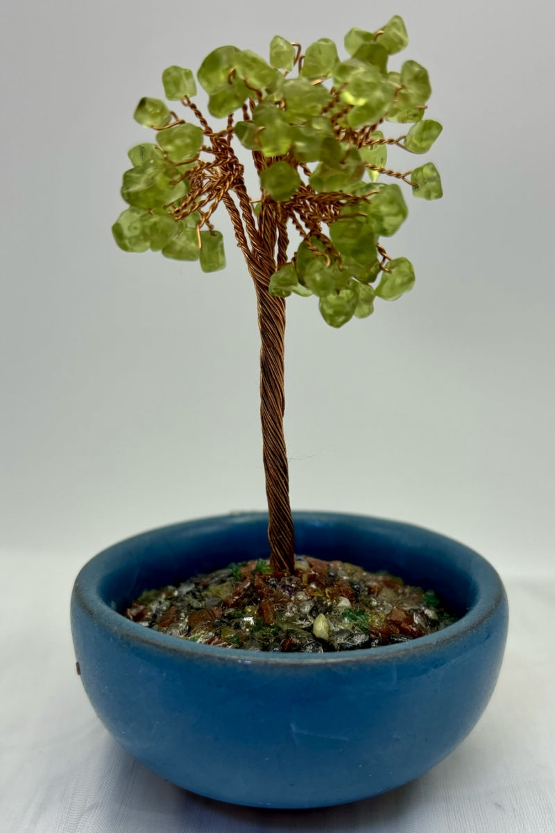 Small Crystal Money Tree Desk Decor Bonsai 3.7 Inches