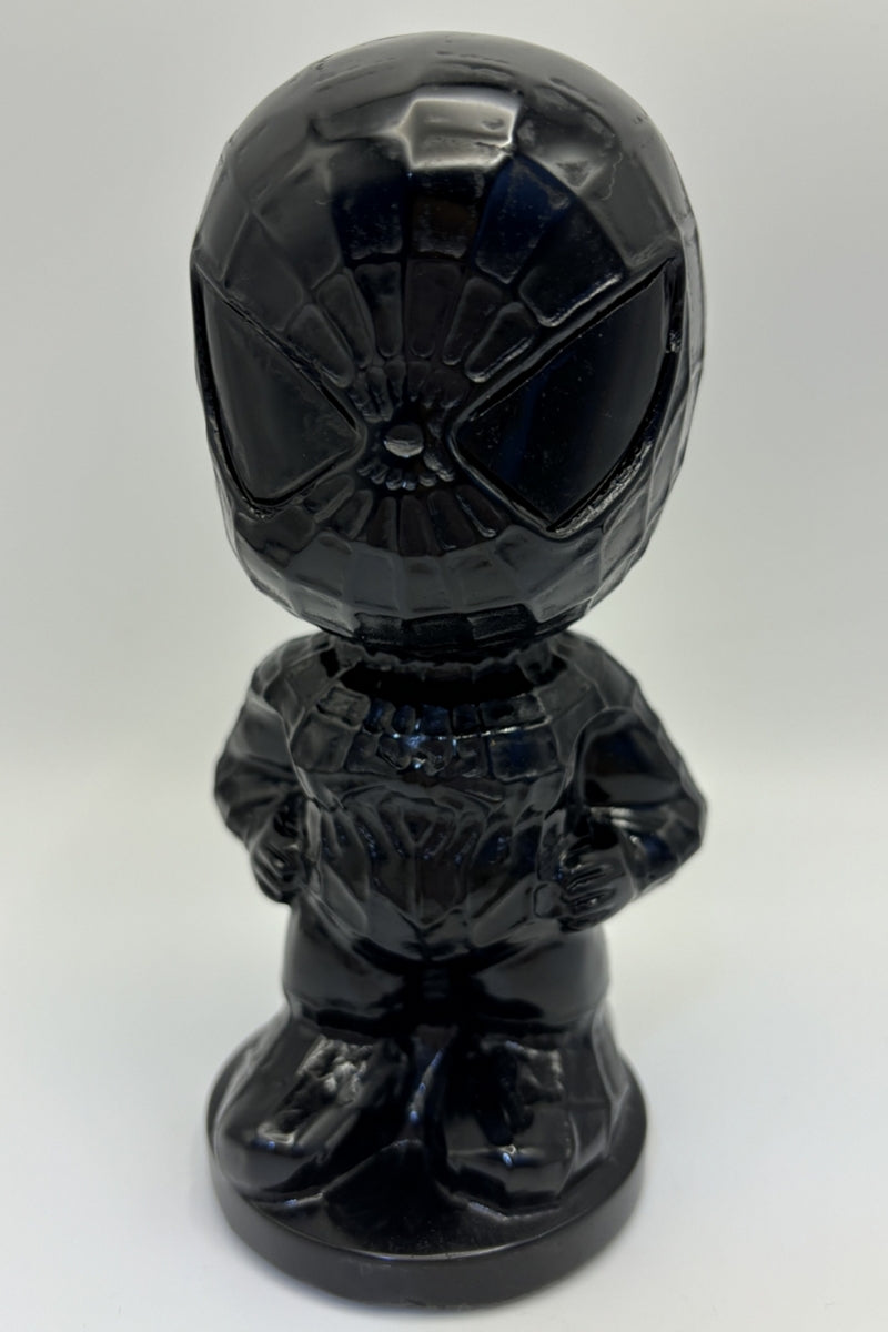 Black Obsidian Spider-Man Carving Crystal Figurine 6 Inches