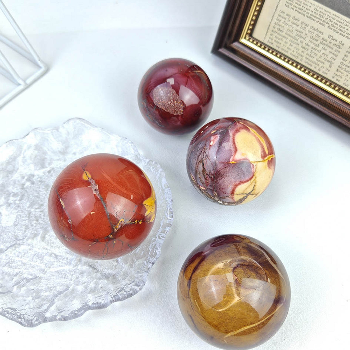 Natural Moonkite Spheres Crystal Balls 2.17"