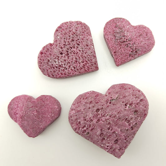 Ruby Crystal Heart Shaped Carving