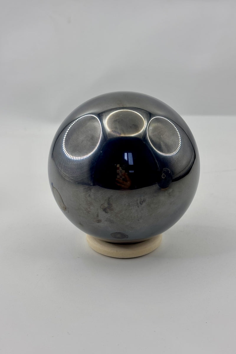 Shining Hematite Sphere Medium Size 1 Piece