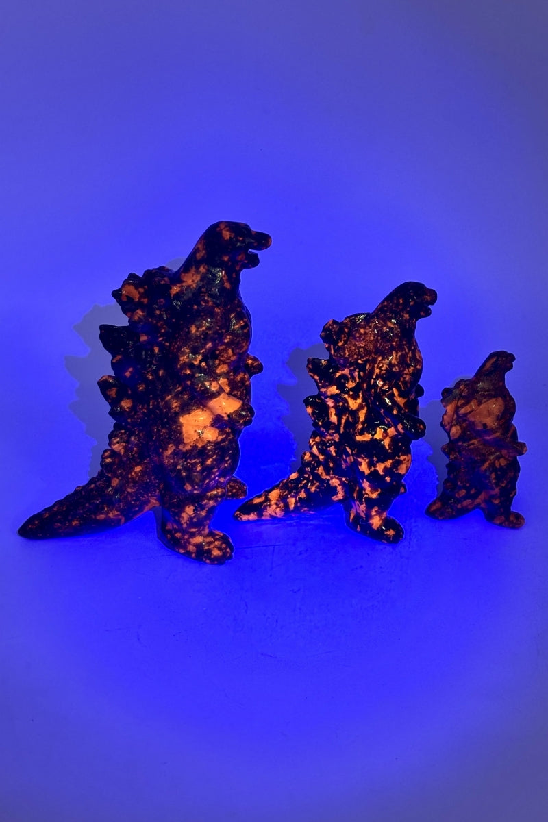 Yooperlite Godzilla Carving Uv Reactive Crystal Handmade Figurine