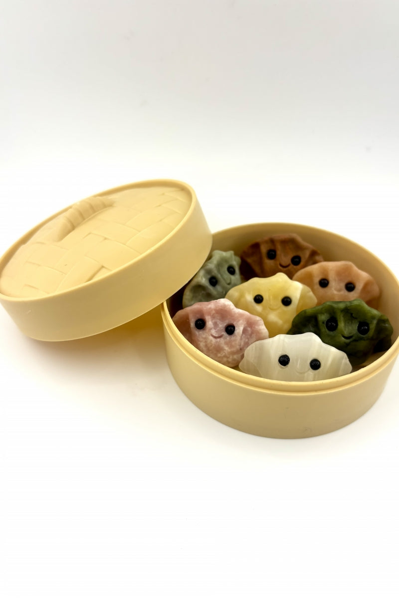 Adorable Dumplings Carvings 7 Pieces with A Free Steamer