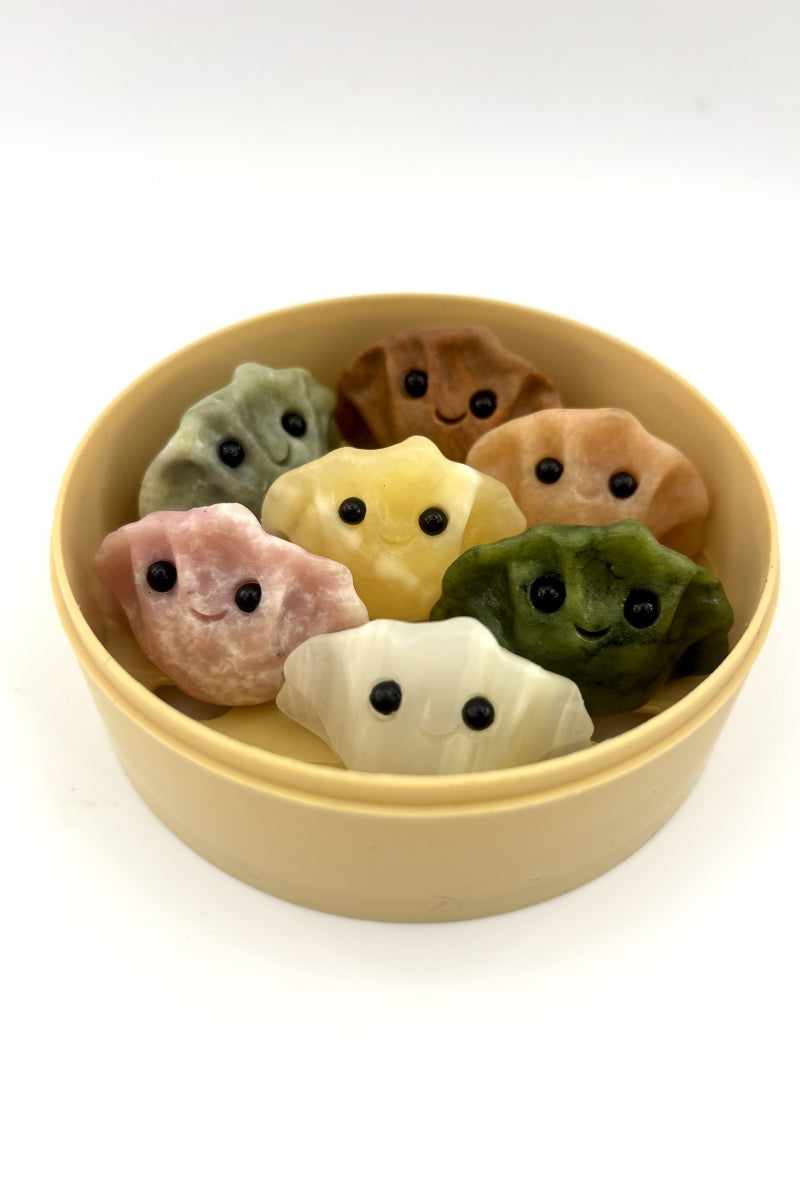 Adorable Dumplings Carvings 7 Pieces with A Free Steamer
