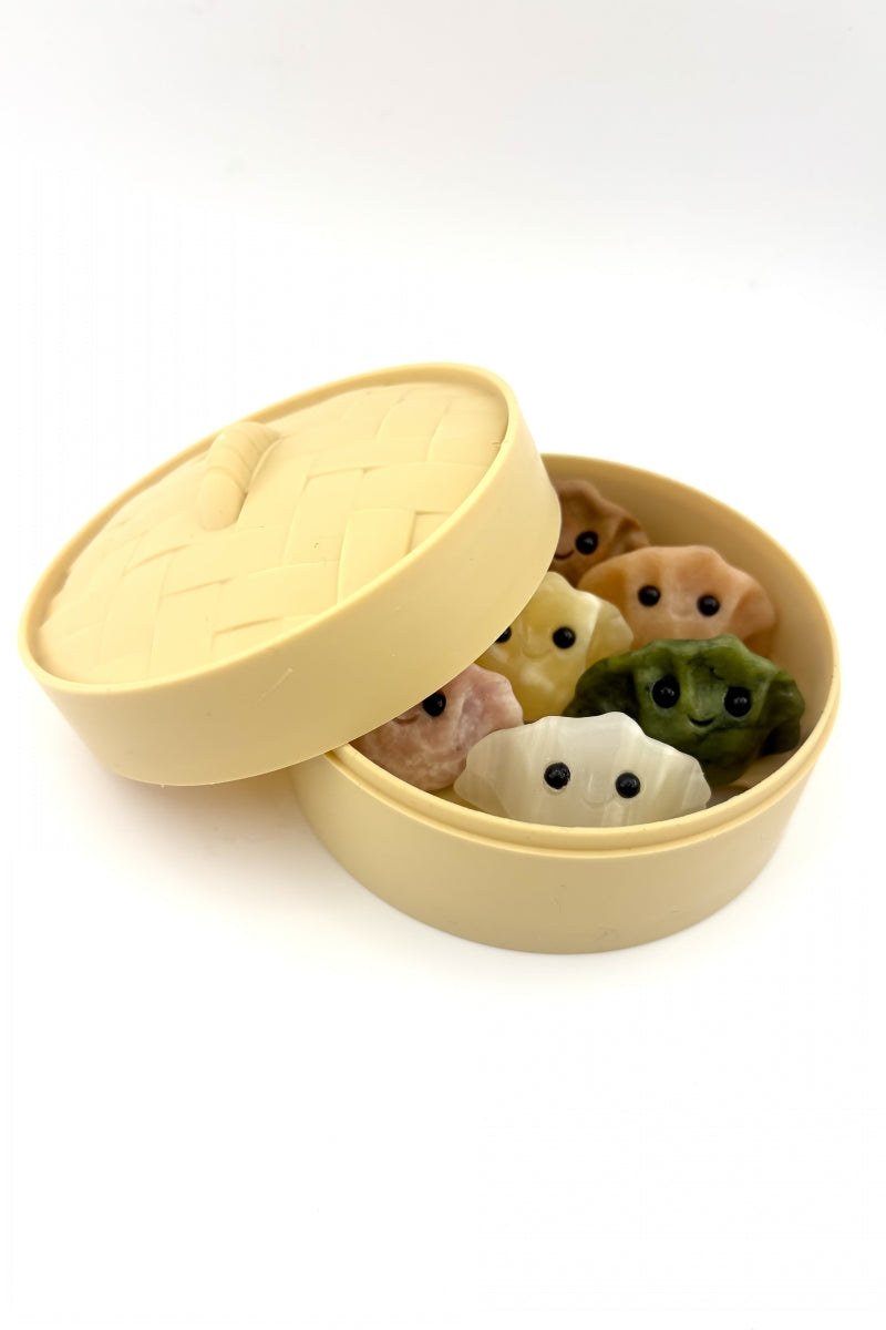 Adorable Dumplings Carvings 7 Pieces with A Free Steamer